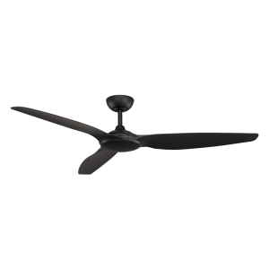 Flume 60" AC Ceiling Fan Black Motor / Black ABS Blades - FLU60BK