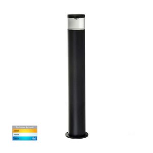 Highlite 5W 12V DC LED Bollard Light Matt Black / Tri-Colour - HV1602T-BLK