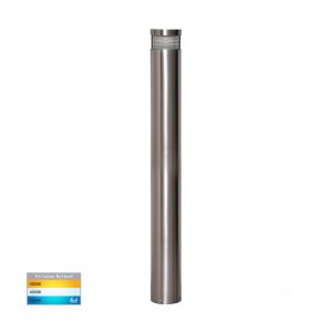 Maxi 5W 12V DC LED Bollard Light Large 316 Stainless Steel / Tri-Colour - HV1608T-SS316-12V