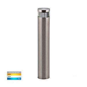 Maxi Louvre 5W 12V DC LED Bollard Light Small 316 Stainless Steel / Tri-Colour - HV1616T-SS316-12V