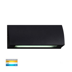 Taso 3.5W 12V DC Rectangular LED Step Light Matt Black / Tri-Colour - HV3270T-BLK-12V