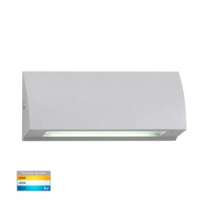 Taso 3.5W 12V DC Rectangular LED Step Light Matt Silver / Tri-Colour - HV3270T-SLV-12V