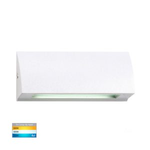 Taso 3.5W 12V DC Rectangular LED Step Light Matt White / Tri-Colour - HV3270T-WHT-12V