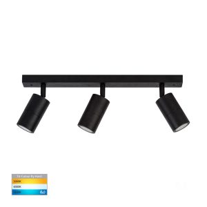 Tivah 15W 240V LED Ceiling Spotlight Bar Light Matt Black / Tri-Colour - HV4001T-3-BLK