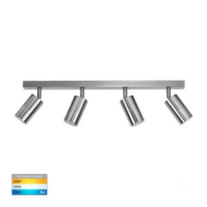 Tivah 20W 240V LED Ceiling Spotlight Bar Light Titanium Aluminium / Tri-Colour - HV4001T-4-TTM