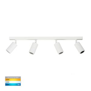 Tivah 20W 240V LED Ceiling Spotlight Bar Light Matt White / Tri-Colour - HV4001T-4-WHT