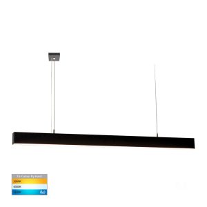 Proline 40W 1200mm Dimmable LED Pendant Black / Tri-Colour - HV6001T-BLK