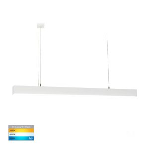 Proline 40W 1200mm Dimmable LED Pendant White / Tri-Colour - HV6001T-WHT