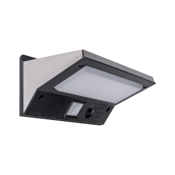 Flush Mount LED Wall Light With Motion Sensor - SS & Black - SLDWL0022-4.2W/BLK