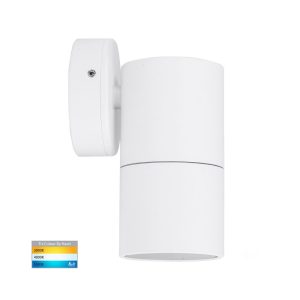 Tivah 3W/5W/7W 240V Fixed LED Wall Pillar Light Matt White / Tri-Colour - HV1135T