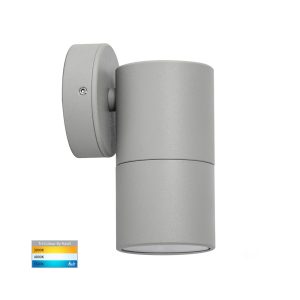 Tivah 5W 240V Fixed LED Wall Pillar Light Silver / Tri-Colour - HV1147GU10T