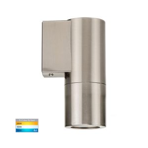 Piaz 5W 240V Fixed LED Wall Pillar Light 304 Stainless Steel / Tri-Colour - HV1171T