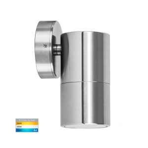 Tivah 5W 12V DC Fixed LED Wall Pillar Light Titanium Aluminium / Tri-Colour - HV1187MR16T