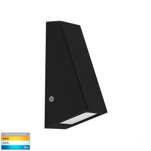 Taper 5W 12V DC LED Wall Wedge Light Matt Black / Tri-Colour - HV3605T-BLK