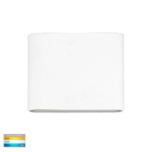 Lisse 6W 240V Up & Down LED Wall Light White / Tri-Colour - HV3642T-WHT-240V