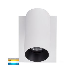 Revo 9W 240V Adjustable LED Wall Pillar Light White / Tri-Colour - HV3681T-WHT