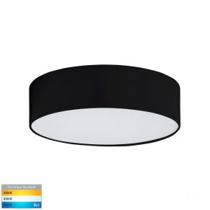 Nella 20W 240V DImmable Surface Mounted LED Oyster Light Black / Tri-Colour - HV5892T-BLK