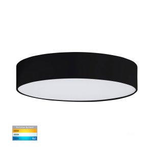 Nella 30W 240V DImmable Surface Mounted LED Oyster Light Black / Tri-Colour - HV5893T-BLK