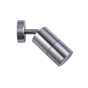 Poseidon 240V GU10 Single Adjustable Wall Pillar Light Titanium - PG1AT