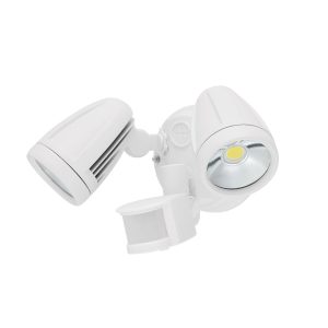 Chopper 30W Twin Head LED Spotlight With Sensor White / Tri-Colour - 204395