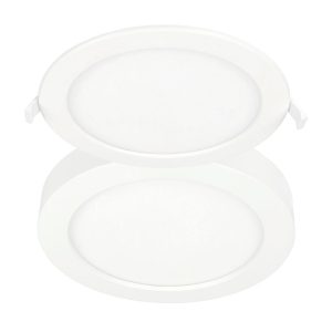 The Duet 18W LED Recessed or Surface Mount Downlight White / Tri- Colour - 20828/05