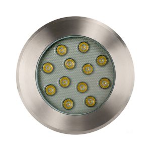 Split 12W 12V DC LED Inground Uplighter 316 Stainless Steel / Tri-Colour - HV1843T