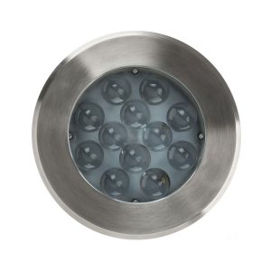 Split 24W 12V DC LED Inground Uplighter 316 Stainless Steel / Warm White - HV1847W