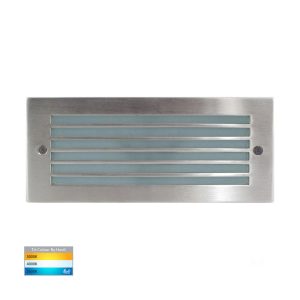 Bata 10W 12V DC Grill Face Dimmable LED Brick Light 316 Stainless Steel / Tri-Colour - HV3004T-SS316-12V