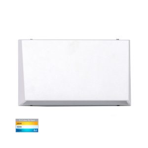 Shim 12W 240V Rectangular LED Step Light White / Tri-Colour - HV3278T-WHT-240V