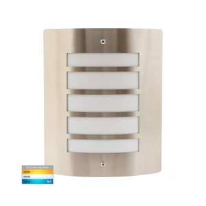 Mask 10W 240V LED Wall Light 316 Stainless Steel / Tri-Colour - HV36042T