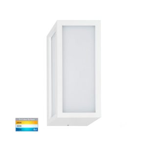 Jasper 12W 240V LED Wall Light White / Tri-Colour - HV3669T-WHT