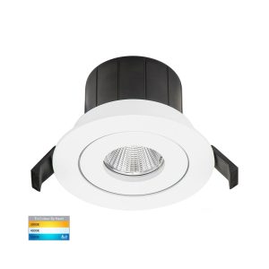 Prime 12W 240V Tilt Dimmable LED Downlight White / Tri-Colour - HV5512T-WHT