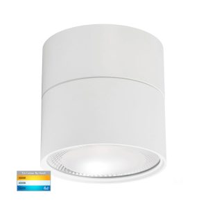 Nella 18W 240V Dimmable Surface Mounted LED Downlight & Extension White / Tri-Colour - HV5805T-WHT-EXT