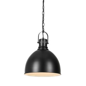 Market 1 Light Pendant Matt Black - MARKET PE31-BK