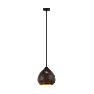 Ellipse Shape Pendant Light Black / Gold - MARRAKESH02