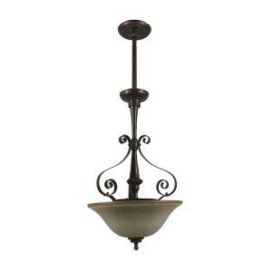 Denver 3 Light Single Shade Rod Pendant - Bronze