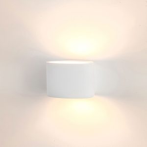 Arc 2W 240V Up & Down Plaster LED Wall Light White / Warm White - HV8025W