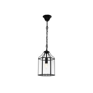 Arcadia 1 Light Pendant Black - ARCA1PBLK