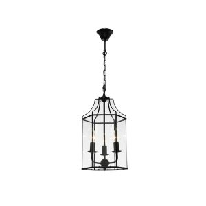 Arcadia 3 Light Pendant Black - ARCA3PBLK