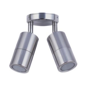 Poseidon 12V MR16 Double Adjustable Wall Pillar Light Titanium - PM2AT