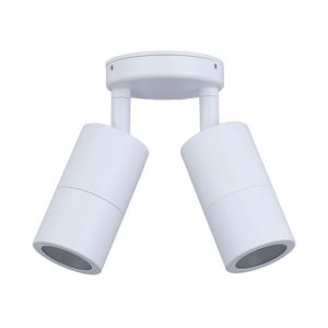 Poseidon 12V MR16 Double Adjustable Wall Pillar Light White - PM2AWH