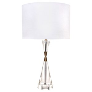 Spirit 1 Light Table Lamp Brass / White - 12181