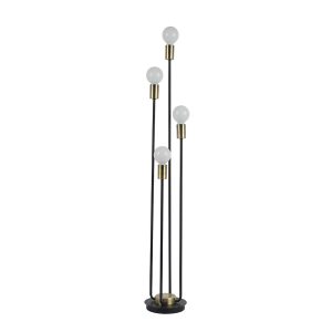 Roma 1 Light Floor Lamp Black  / Antique Brass - LL-27-0113