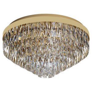 Valparaiso 11 Light Crystal Flush Mount Light Gold - 39458