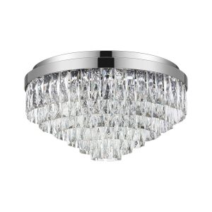 Valparaiso 11 Light Crystal Flush Mount Light Chrome - 39491