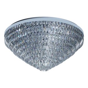 Valparaiso 25 Light Crystal Flush Mount Light Chrome - 39493