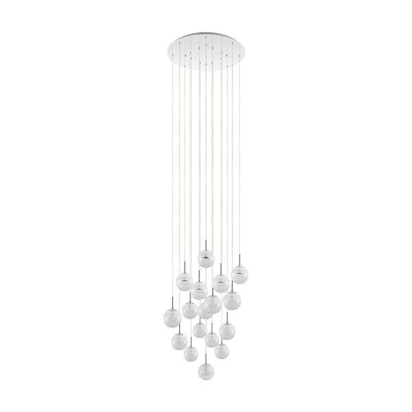 Montefio 2 85W Dimmable LED Chandelier Chrome & Crystal / Warm White - 39547
