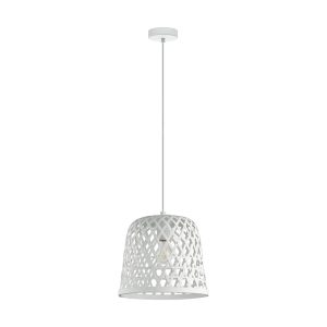 Kirkcolm 1 Light Pendant White - 43111N