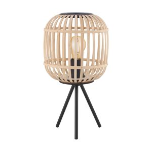 Bordesley 1 Light Table Lamp Black / Wood - 43218N