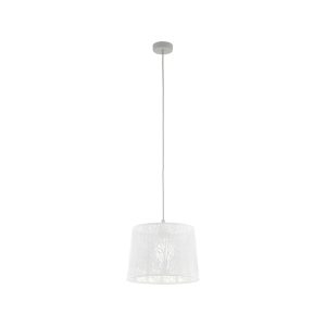 Hambleton 1 Light Pendant Satin Nickel / White - 49489